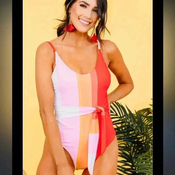 NWT Colorblock Swimsuit - L - Picture 1 of 3